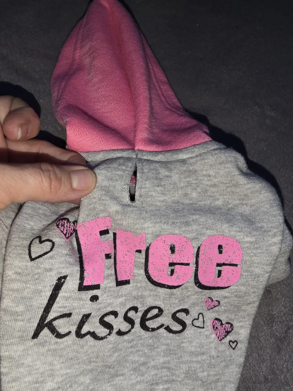 NWOT 'Free Kisses' Dog Hoodie